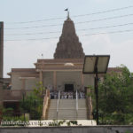 Front view of of Sri Digambar Jain temple at Ranila.