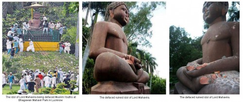 Mahavir Idol Defaced - Lucknow