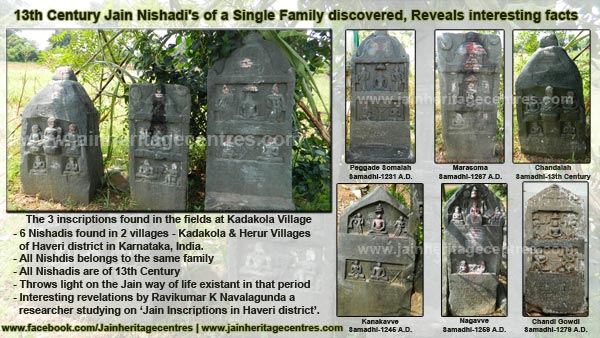 13th Century Jain Nishadi's of a Single family discovered, Reveals interesting facts