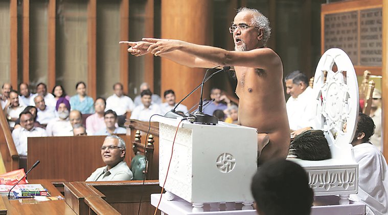 Jain Muni Tarun Sagar Speaking at Haryana Assembly