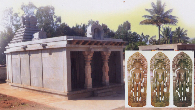 ನೂತನವಾಗಿ ನಿರ್ಮಿಸಲಾಗಿರುವ ಕಸಮಳಗಿಯ ಬಸದಿ. ಒಳಚಿತ್ರದಲ್ಲಿ ದಿನಕ್ಕೆ ಮೂರು ವಿಧದ ಬಣ್ಣಗಳಲ್ಲಿ ಬದಲಾಗುವ ಭಗವಾನ್ ಪಾರ್ಶ್ವನಾಥ ಸ್ವಾಮಿಯ ವಿಗ್ರಹ.