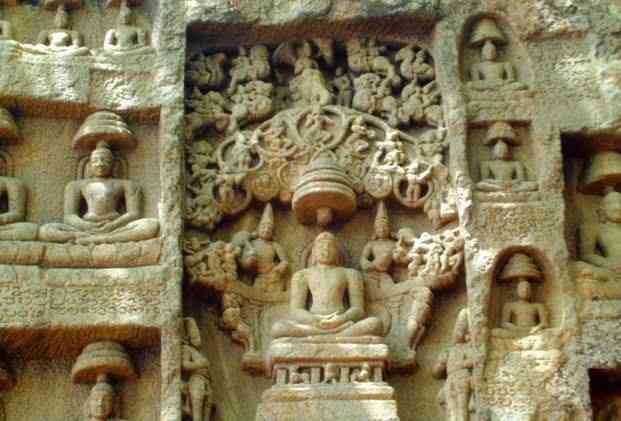 Kazhugumalai (Kalugumalai) Rock cut Jain carvings, Tamil Nadu.