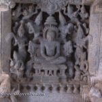 Carvings of Tirthankar Neminath in the centre along the ceiling with Ashtadikpalaka, Shanthinath Basadi, Kambadahalli.