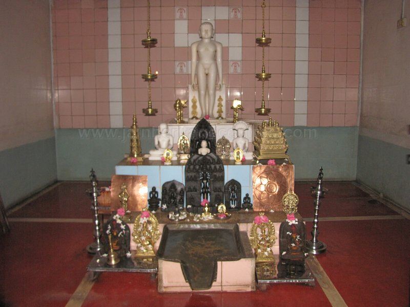 Jain idols at Sri Shanthinath Digambar Jain Temple at Bidgalu.