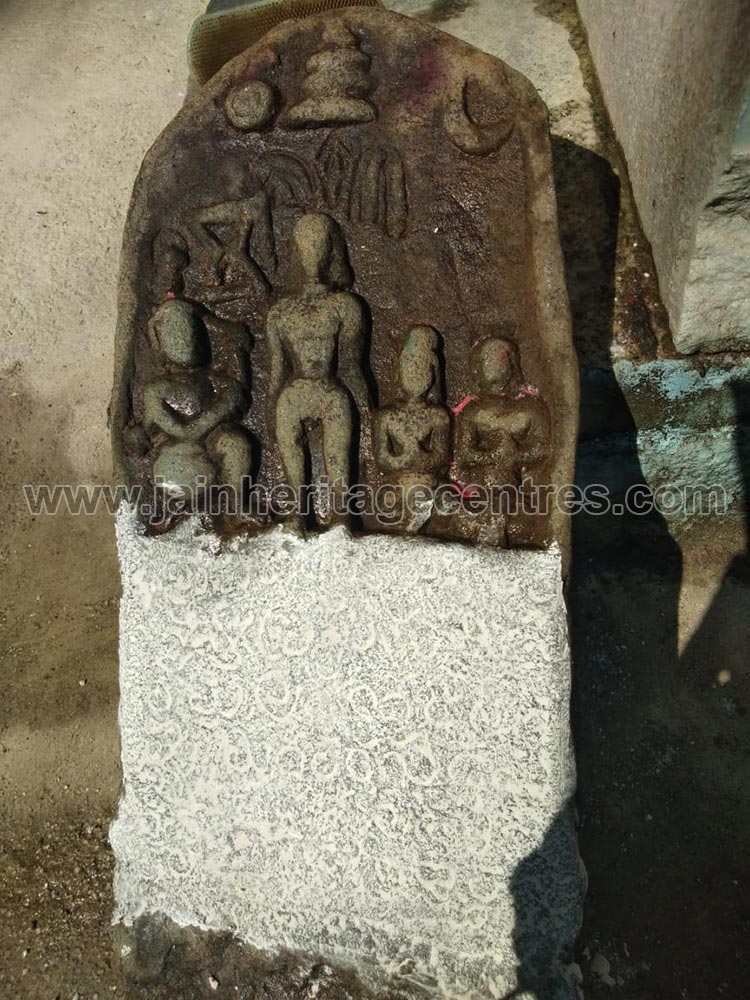 12th Century's Sallekhana Jain Inscription found at Harakere Village, Shivamogga District, Karnataka.