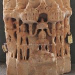 Marble Idol of Jain Tirthankara in padmasana 12th-13th century.