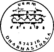 Dharamasthala (Karnataka) 574216 Jain Pilgrimage Place (From 02-01-89)