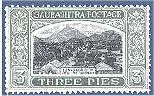 The first stamp on Jainism was issued in India by Saurashtra State.