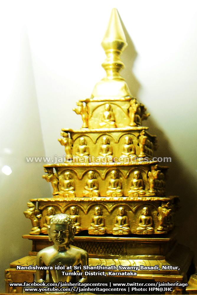 Nandishwara idol at Sri Shanthinath Swamy Basadi, Nittur, Tumkur District, Karnataka