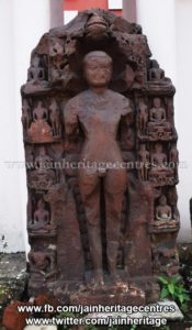 Ruined Tirthankar idol in kayotsarga - Jain Museum
