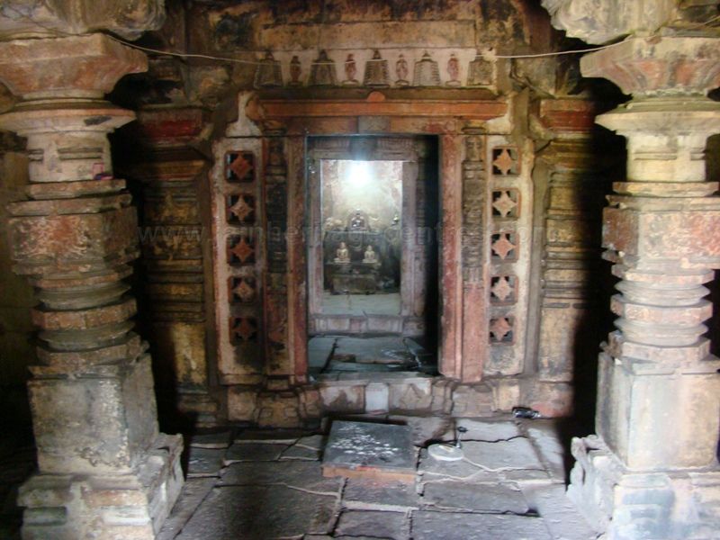 Interiors of the Digabmar Jain temple at Idarguchi.