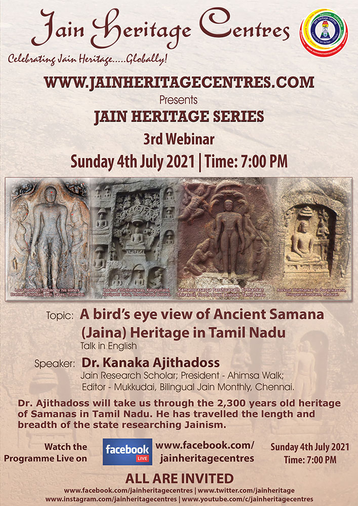 Webinar on Ancient Samana (Jaina) Heritage in Tamil Nadu