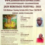 Webinar on "Jaina Folk Tales in Prakrit" and "Jaina Legends" - Jain Heritage Festival 2022